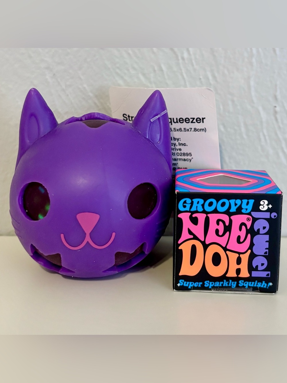 Joyward CVS Halloween Kitty Stretchy Squeezer Squish Toy + NeeDoh Jewel